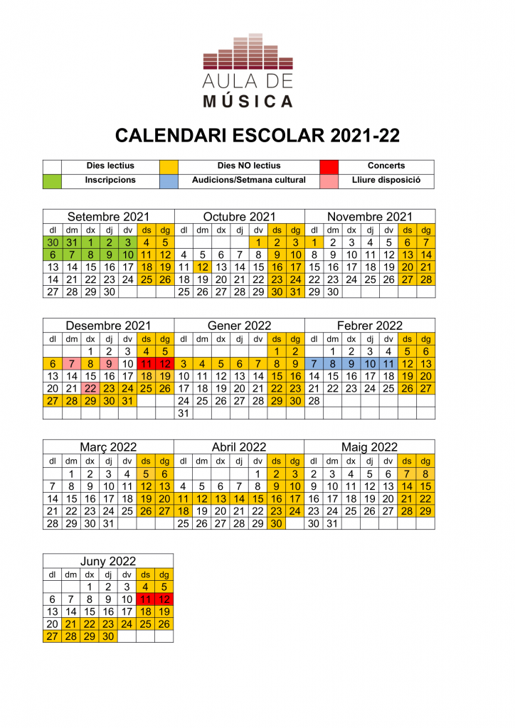 calendari escolar 2021-2022-1